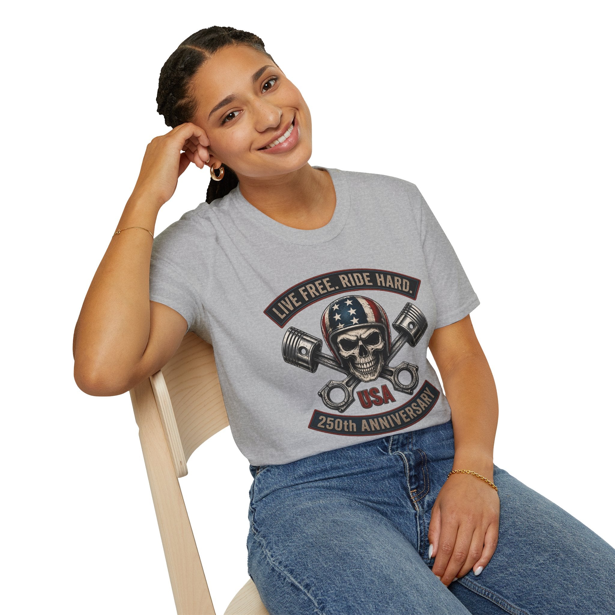 LIVE FREE RIDE HARD - 250TH ANNIVERSARY T-SHIRT