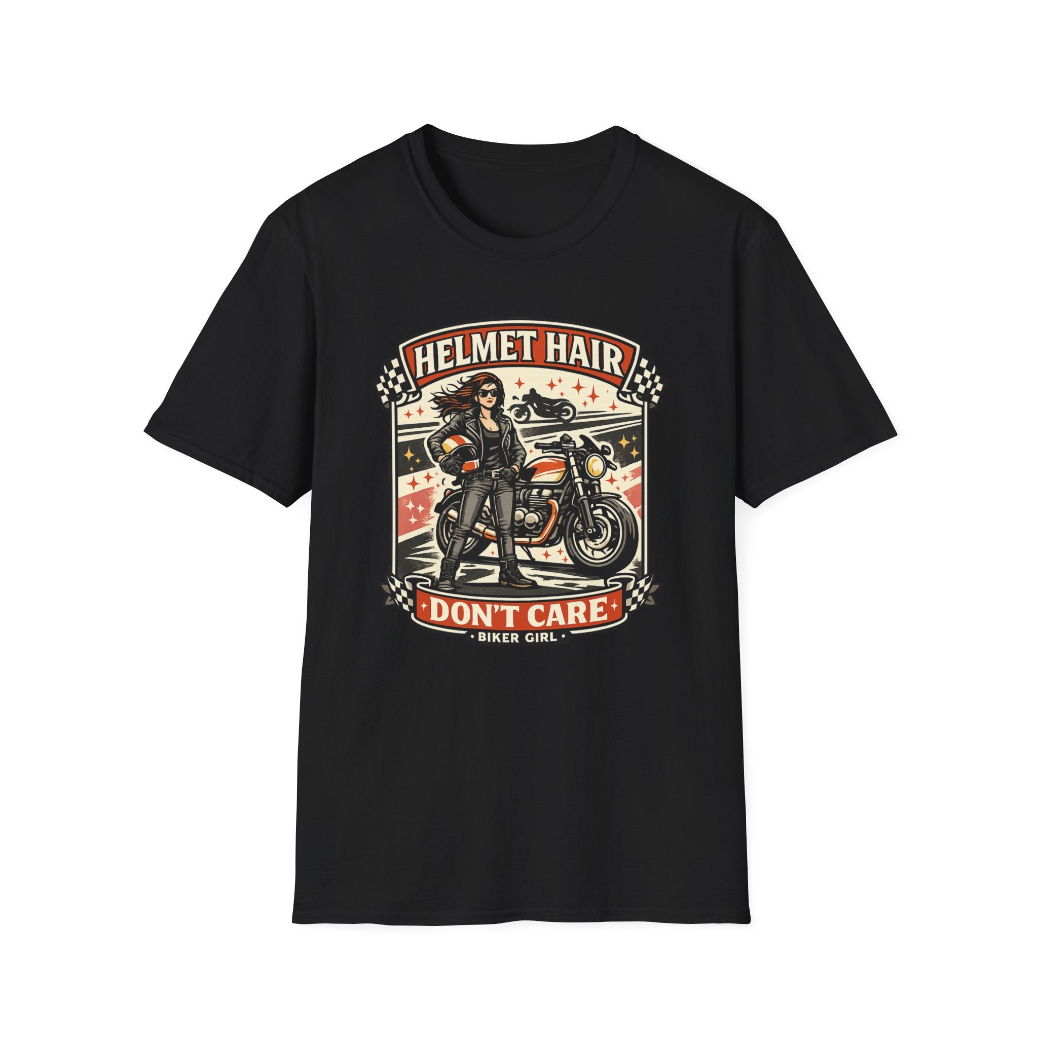 Helmet Hair Don't Care T-Shirt