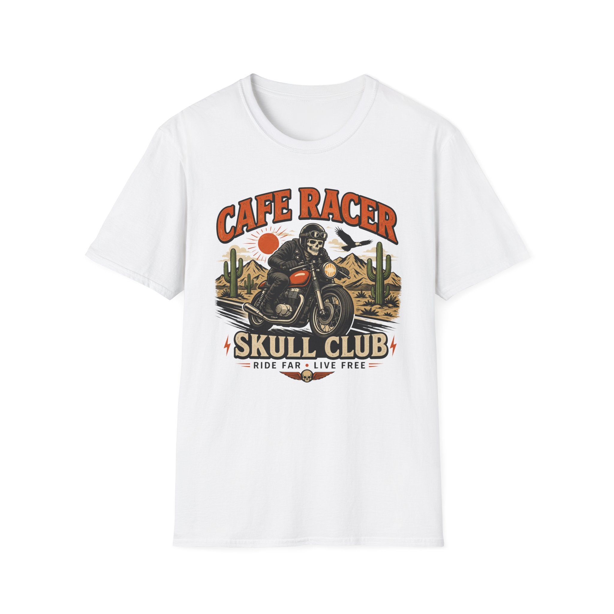 Cafe Racer Skull Club T-Shirt