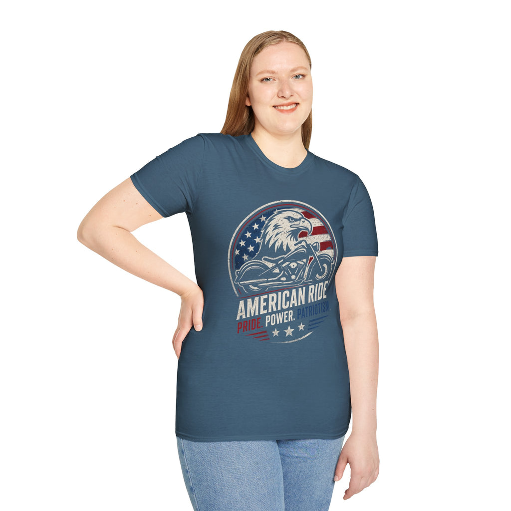 American Ride Pride. Power. Patriotism T-Shirt