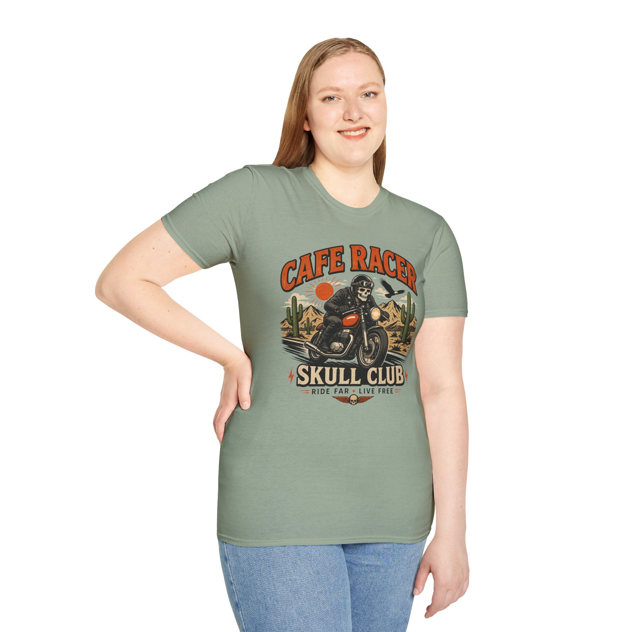 Cafe Racer Skull Club T-Shirt