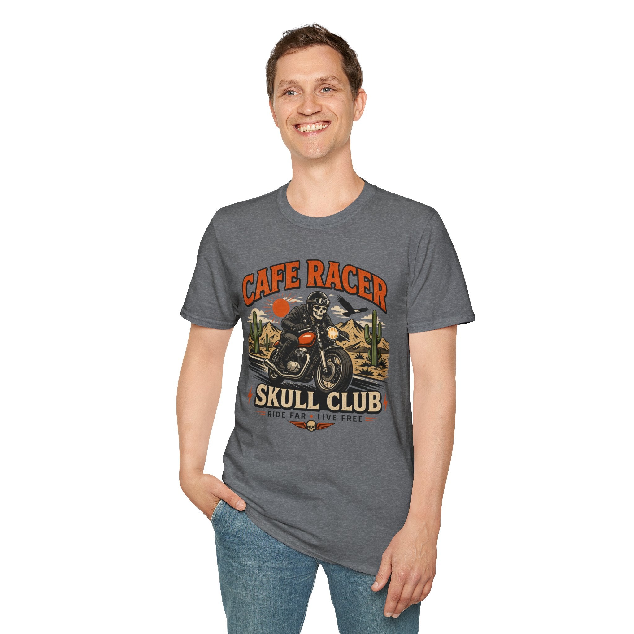 Cafe Racer Skull Club T-Shirt