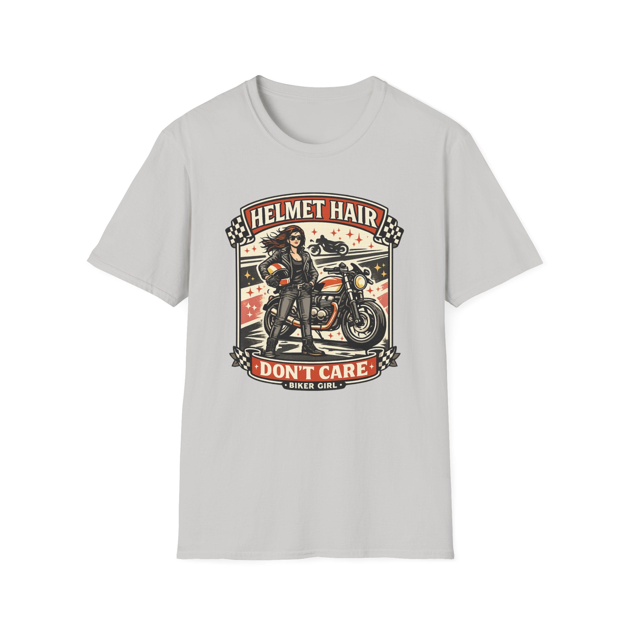 Helmet Hair Don't Care T-Shirt