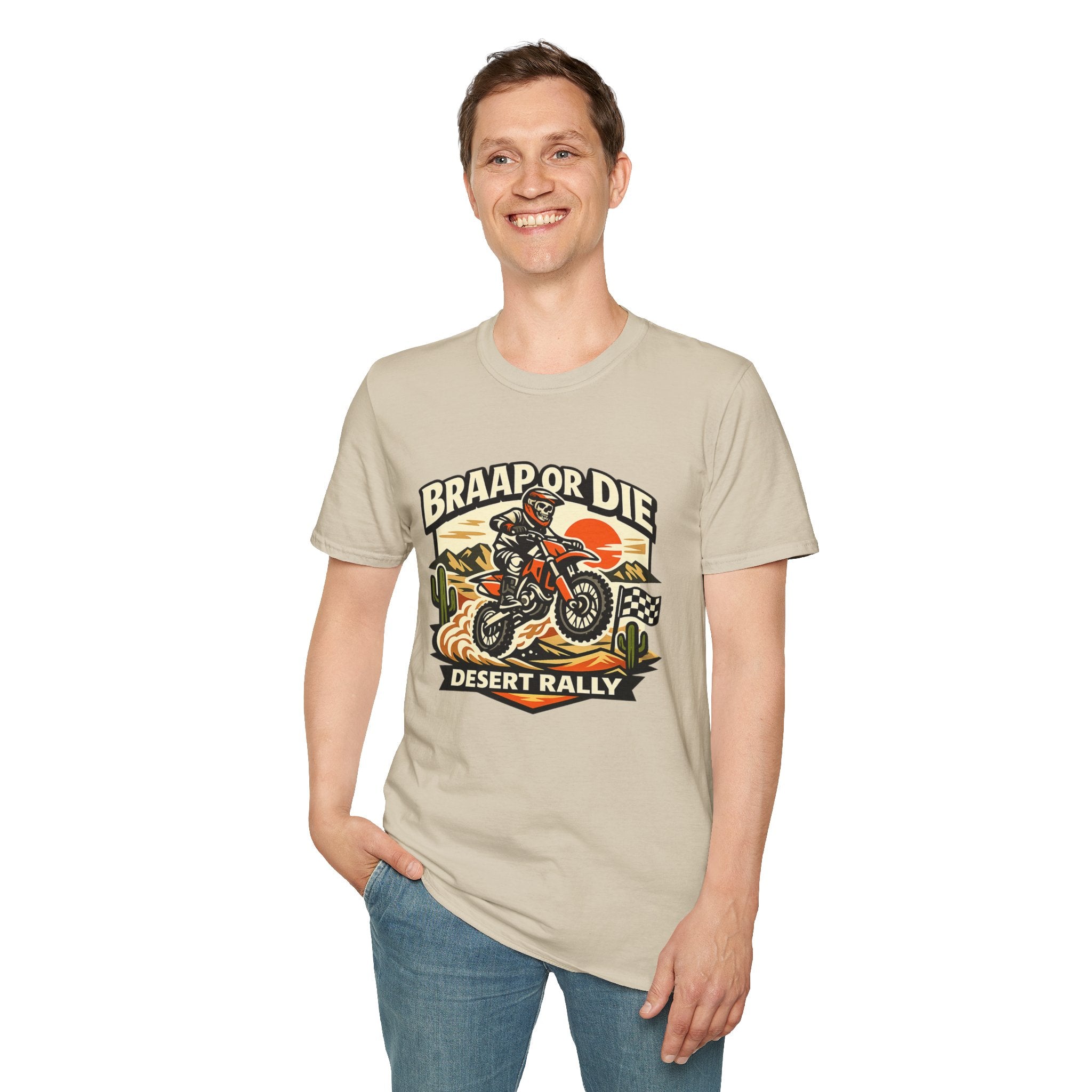 Desert Rally 'Braap or Die' Motorcycle T‑Shirt