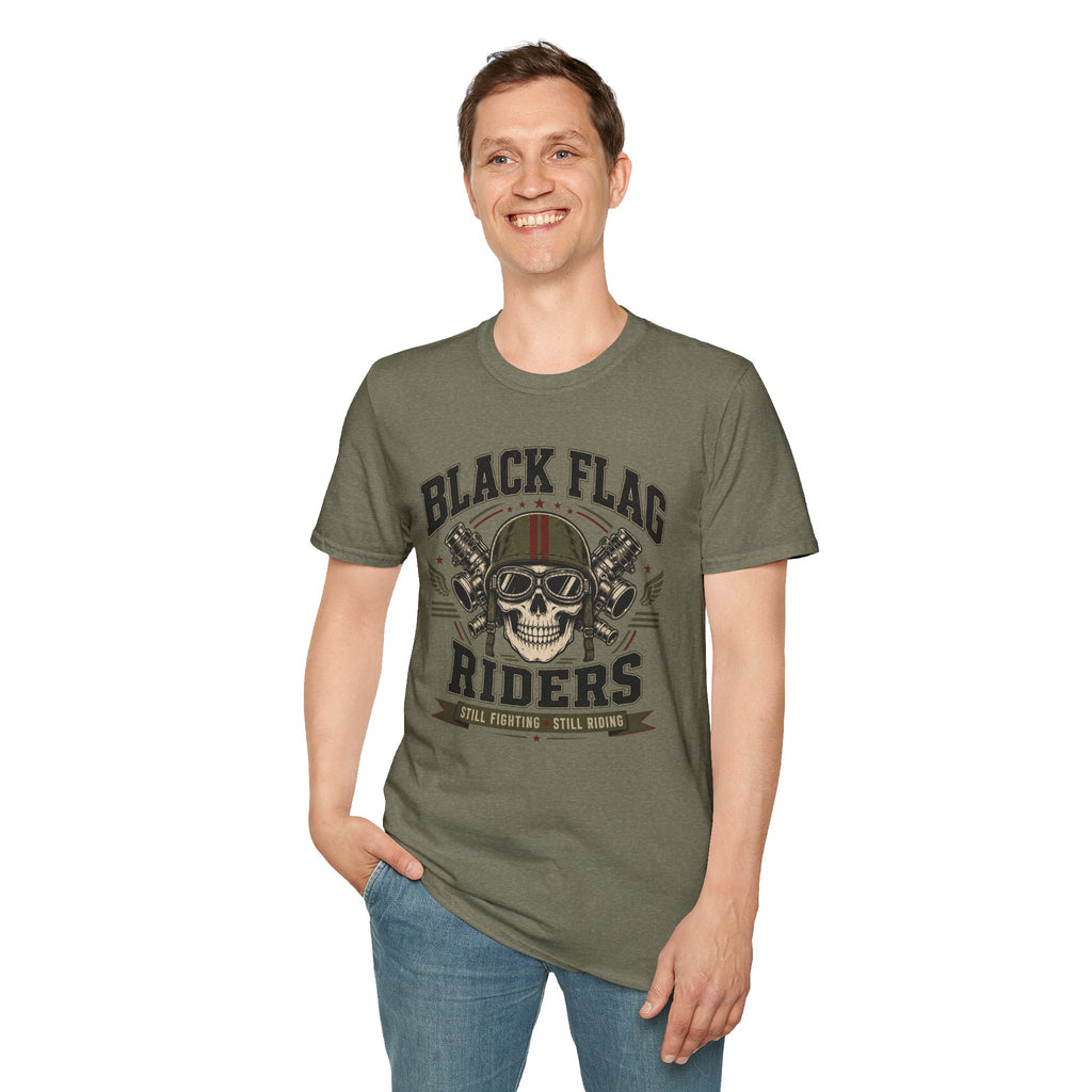 Black Flag Riders Skull T-Shirt