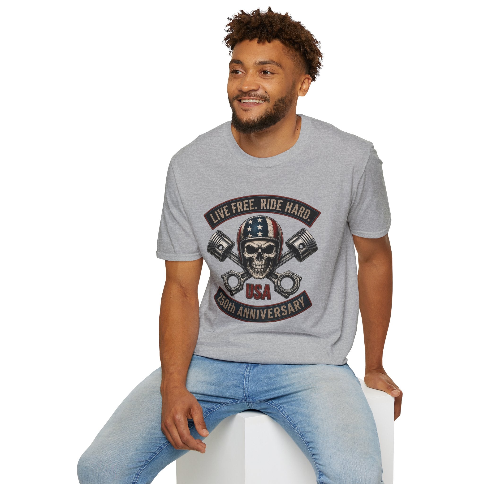 LIVE FREE RIDE HARD - 250TH ANNIVERSARY T-SHIRT