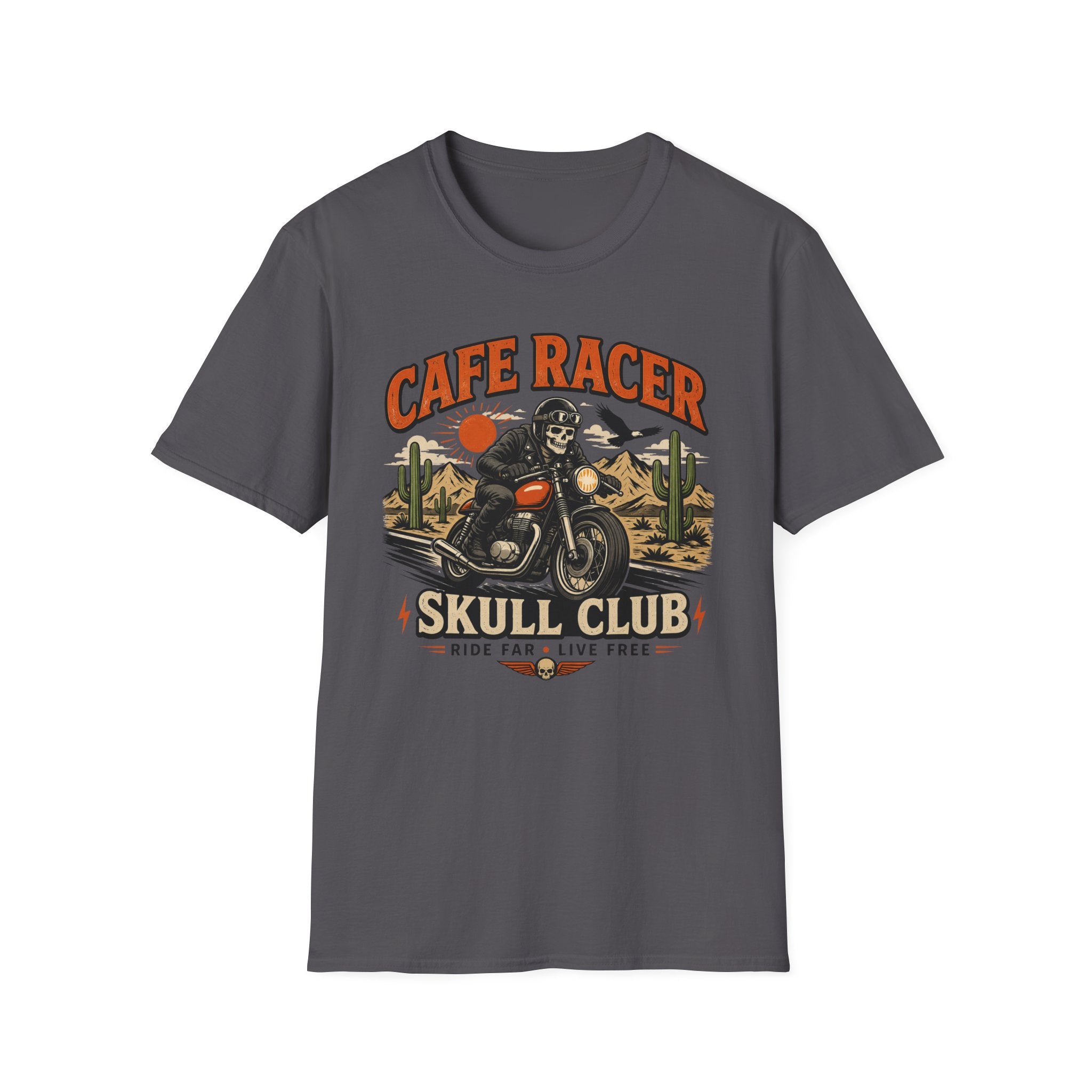 Cafe Racer Skull Club T-Shirt
