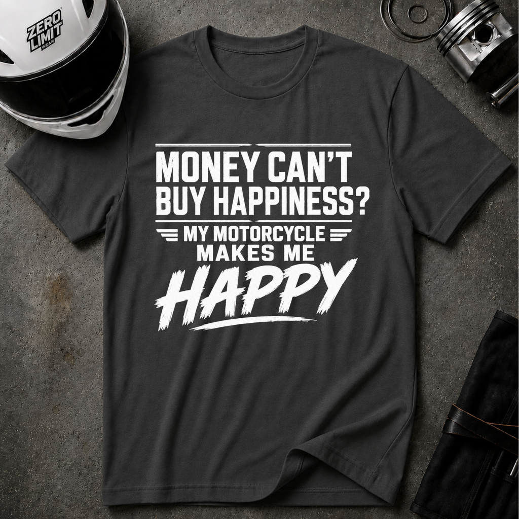 MOTORCYCLE HAPPINESS T-SHIRT