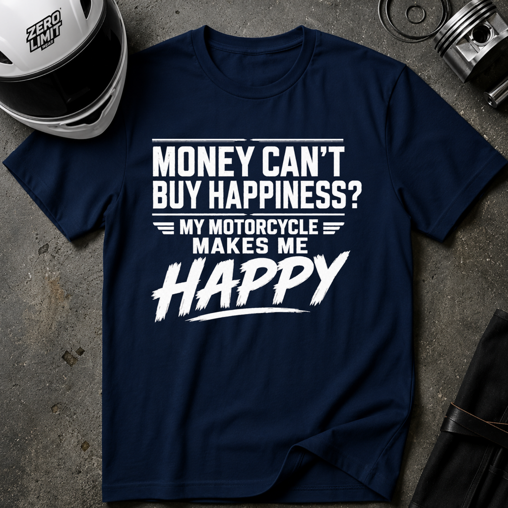 MOTORCYCLE HAPPINESS T-SHIRT